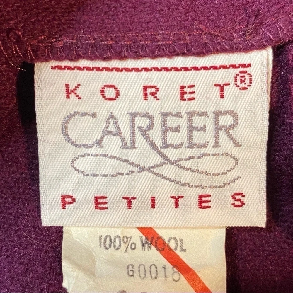 Vintage Koret Career Petites Wool Pleated Skirt Academia Preppy Size 8P - Picture 12 of 15